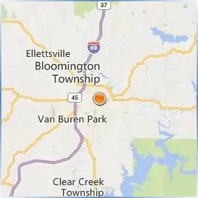 Indiana University Bloomington Location Map