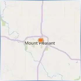 Iowa Wesleyan University Location Map