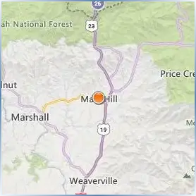 Mars Hill University Location Map