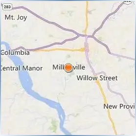 Millersville University of Pennsylvania Location Map