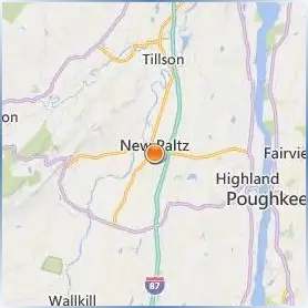 State University of New York at New Paltz Location Map