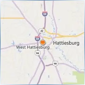 University of Southern Mississippi Location Map