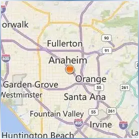 West Coast University Orange County Location Map